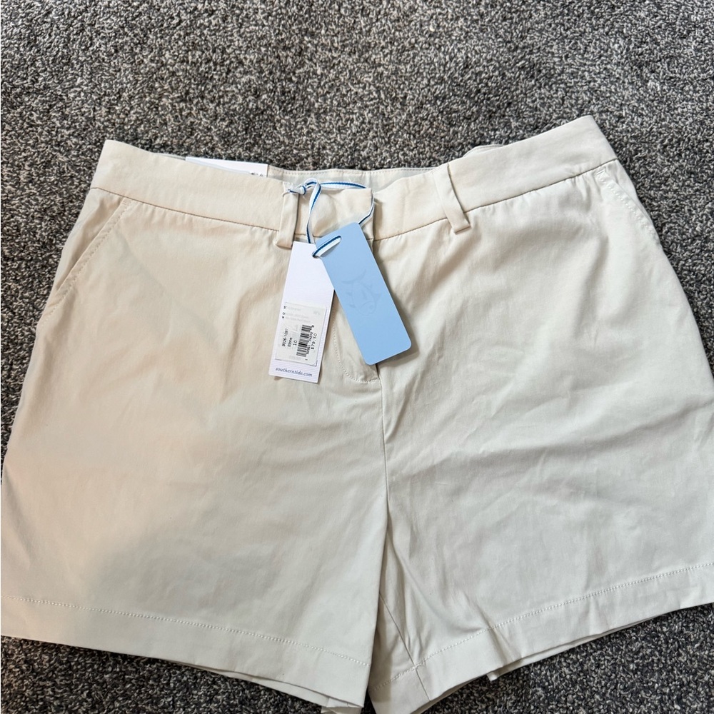 Southern Tide Cream Bermuda Shorts Casual Style
